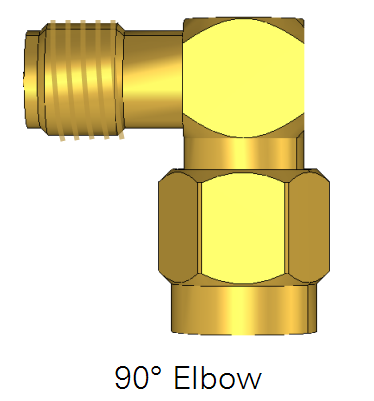 90 degree coaxial elbow.