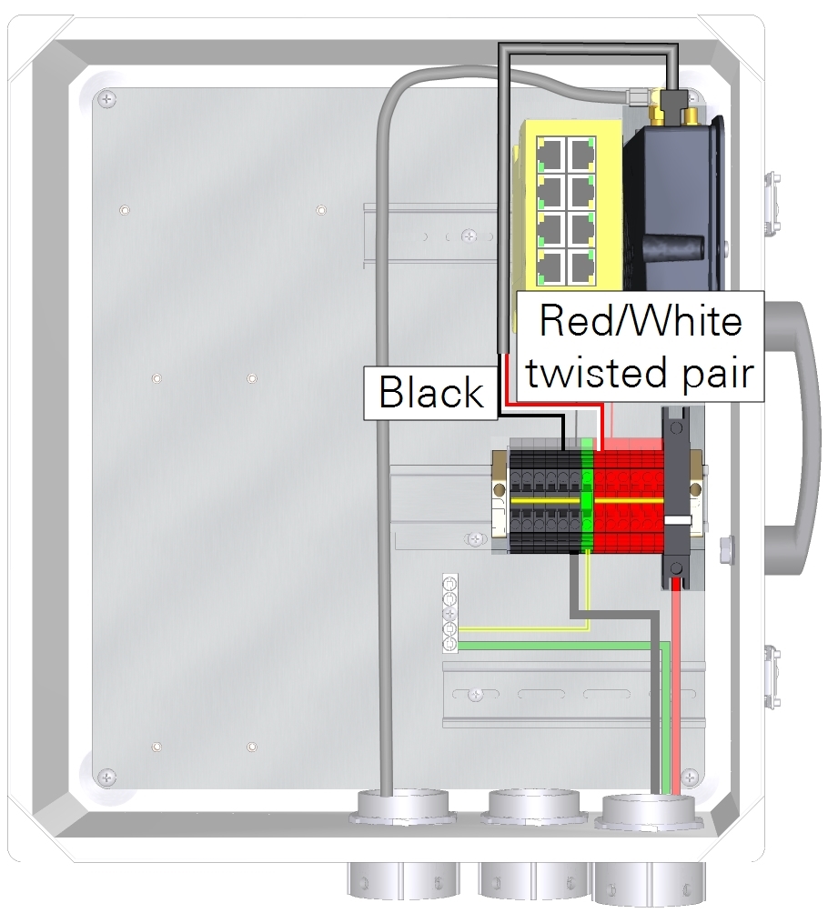 Enclosure with limited equipment.