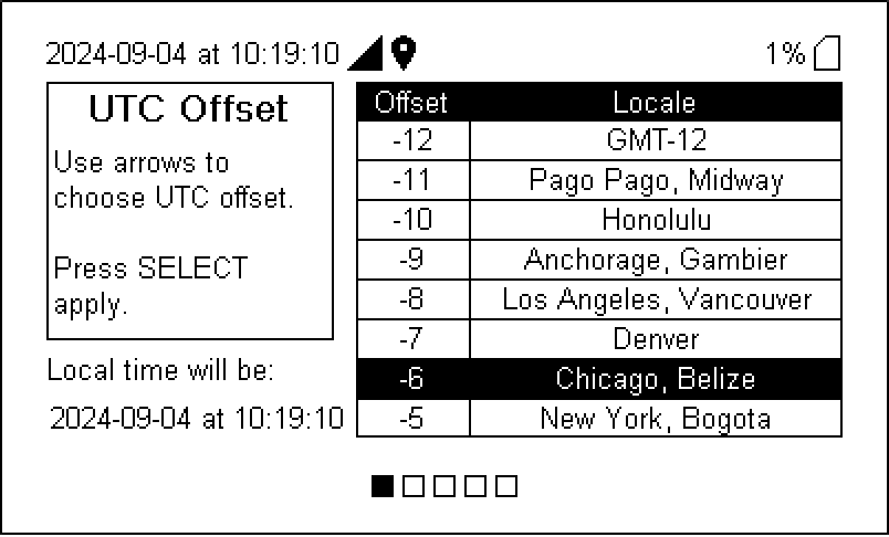 The interface presents options to set the time zone.